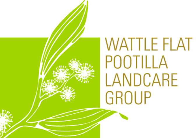 Wattle Flat Pootilla Landcare Group logo with leaves.