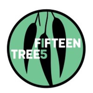 FIFTEEN TREES logo with eucalyptus leaves